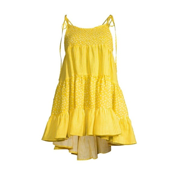 NWT Solid & Striped The Parker Dress in Ditsy Floral Yellow - Picture 1 of 7